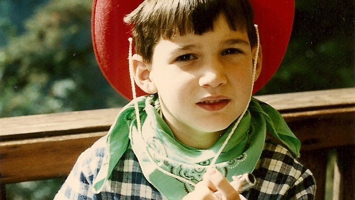 A six-year-old boy dressed as a cowboy for halloween. Photo by Barbara Newhall