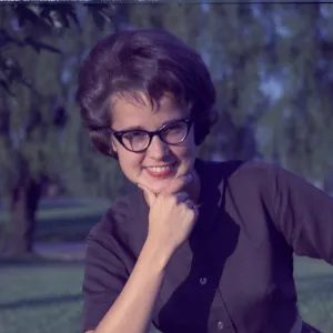 Let your roots grow out. I did, once I realized my dyed hair would never look as good as my 20--year-old hair.A photo taken probably 1962, when Barbara returned from summer in Europe with souvenirs for family. Barbara Newhall photo