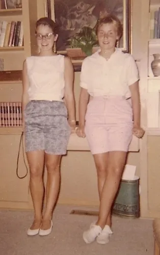 Barbara Falconer Newhall with her high school friend Karel. Photo by David Falconer