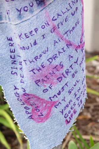 A letter left for a friend at an impromput memorial for the Oakland Ghost Ship fire that killed 36. Photo by Barbara Newhall