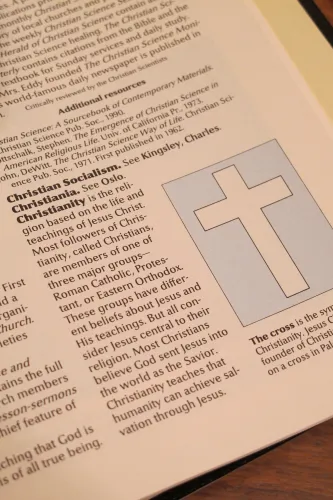 Christmas is big - bigger than Christianity in the 1994 World Book Encyclopdia. Photo by Barbara Newhall