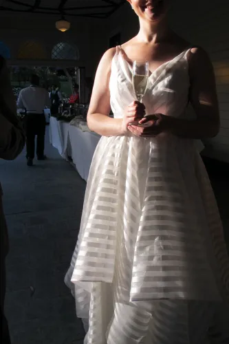The bride was beautiful in a Hayley Paige wedding gown. Photo by Barbara Newhall
