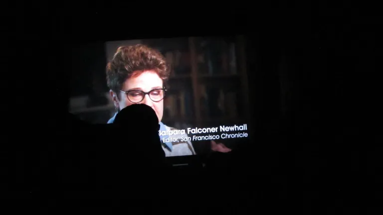 I was important at the screening of "The Untold Tales of Armistead Maupin" at the Castro Theater, San Francisco, June 15, 2017. The documentarians had interviewed me for their film. Photo by Barbara Newhall