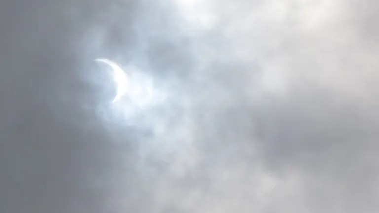 A totality disappointment: A sliver of sun appears as the total eclipse of the sun begins to wane in St. Joseph, MO, August 2017. Photo by Barbara Newhall