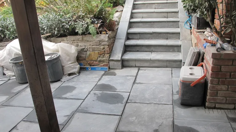 retirement-sticker-shock blue-stone-patio-under-construction