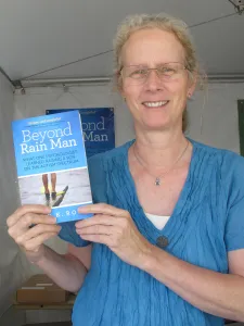 The Bay Area Book Festival was held June 4 & 5, 2016 in the streets and indoor venues of downtown Berkeley, California. Literary Lane. Anne K. Ross and her book about autism, "Beyond Rain Man."