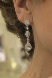 Nadri-dangle-earrings Dangle earrings with three stones by Nadri. Photo by BF Newhall