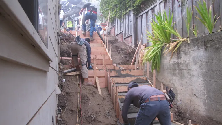 landscaping concrete stairs