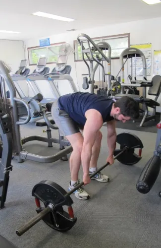 weight lifting. My son Peter Newhall dead lifts 135 pounds at the gym. Photo by Barbara Newhall