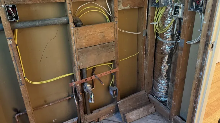 When the Rough-In Plumbing and Electrical Are Things of Beauty plumbing-and-electrical-roughed-in