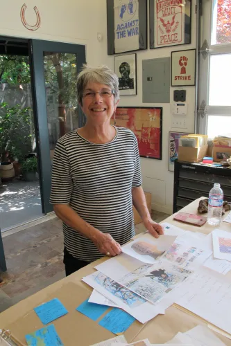 Ceramicist Nancy Selvin in her Berkeley, CA, studio. Photo by Barbara Newhall
