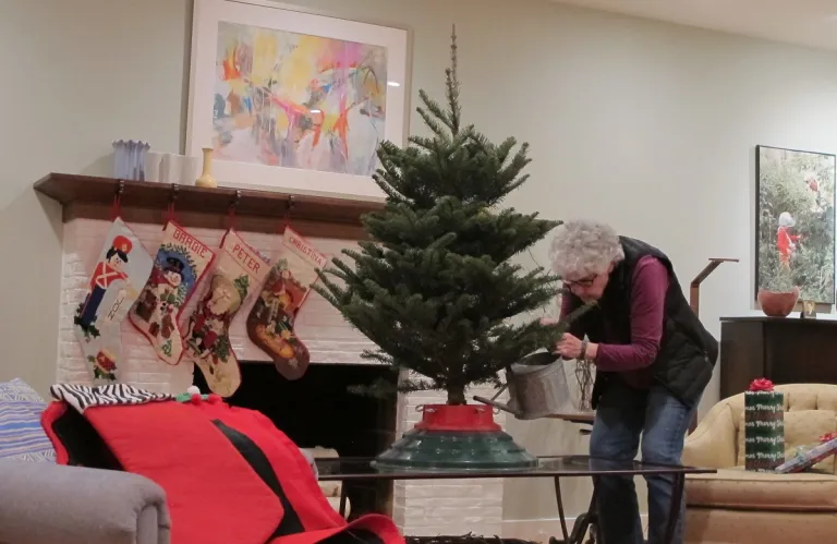 little old lady Christmas tree