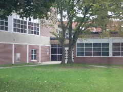 A tree now grows in front of what used to be the art room.