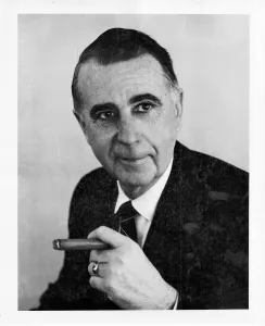 D.B. Falconer, a Cleveland food industry executive in the 1960s. Following his tactful example, his daughter Barbara decides to stop bad-mouthing Donald Trump. Barbara Newhall photo.