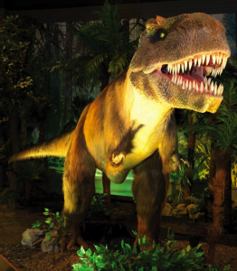 A dinosaur at the Lawrence Hall of Science, Berkeley, California, a great destination for our no TV week. Lawrence Hall of Science photo.