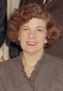 portrait of a red headed woman, circa 1960. Ludington Studios photo.