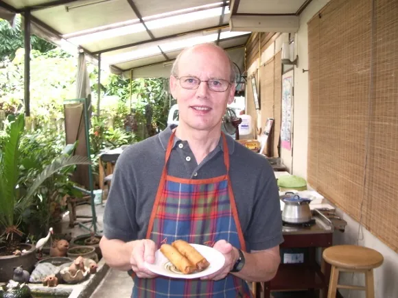 i forgot to make dinner Jon Newhall takes a class in Thai cooking in Bangkok and shows off his dish. Photo by Jon Newhall