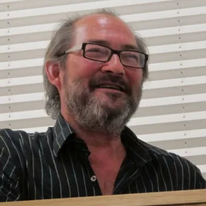 Author, editor and cofounder of Salon.com Gary Kamiya gets a laugh from his audience as he reads from his new book at Book Passage. Photo by BF Newhall