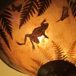"Pond Scene" ceiling shade by Lynn Duncan. Photo by BF Newhall