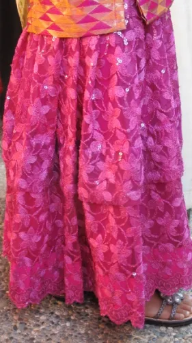Fuchsia sari at an Indian wedding in the San Francisco Bay Area. Photo by BF Newhall