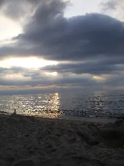 Sunset, Lake Michigan, Union Pier. c 2009 B.F. Newhall