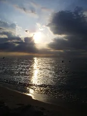 Lake Michigan sunset, Union Pier c 2009 B.F. Newhall