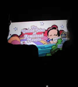 movie titles at a Screening "The Untold Tales of Armistead Maupin" for 1400 people at Castro Theater, San Francisco, June 15, 2017. Shotes of Armistead Maupin and "Tales of the City."Photo by Barbara Newhall
