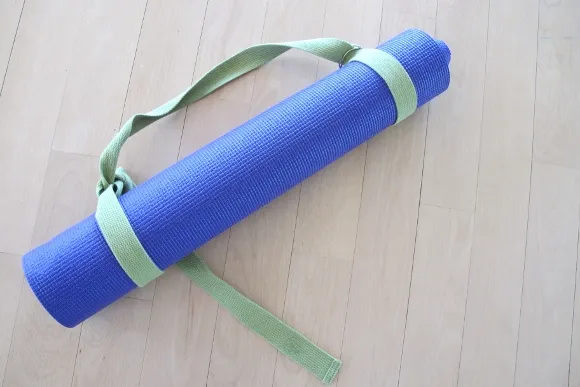 yoga-mat-and-strap Yoga mat and yoga strap. Photos by BF Newhall.